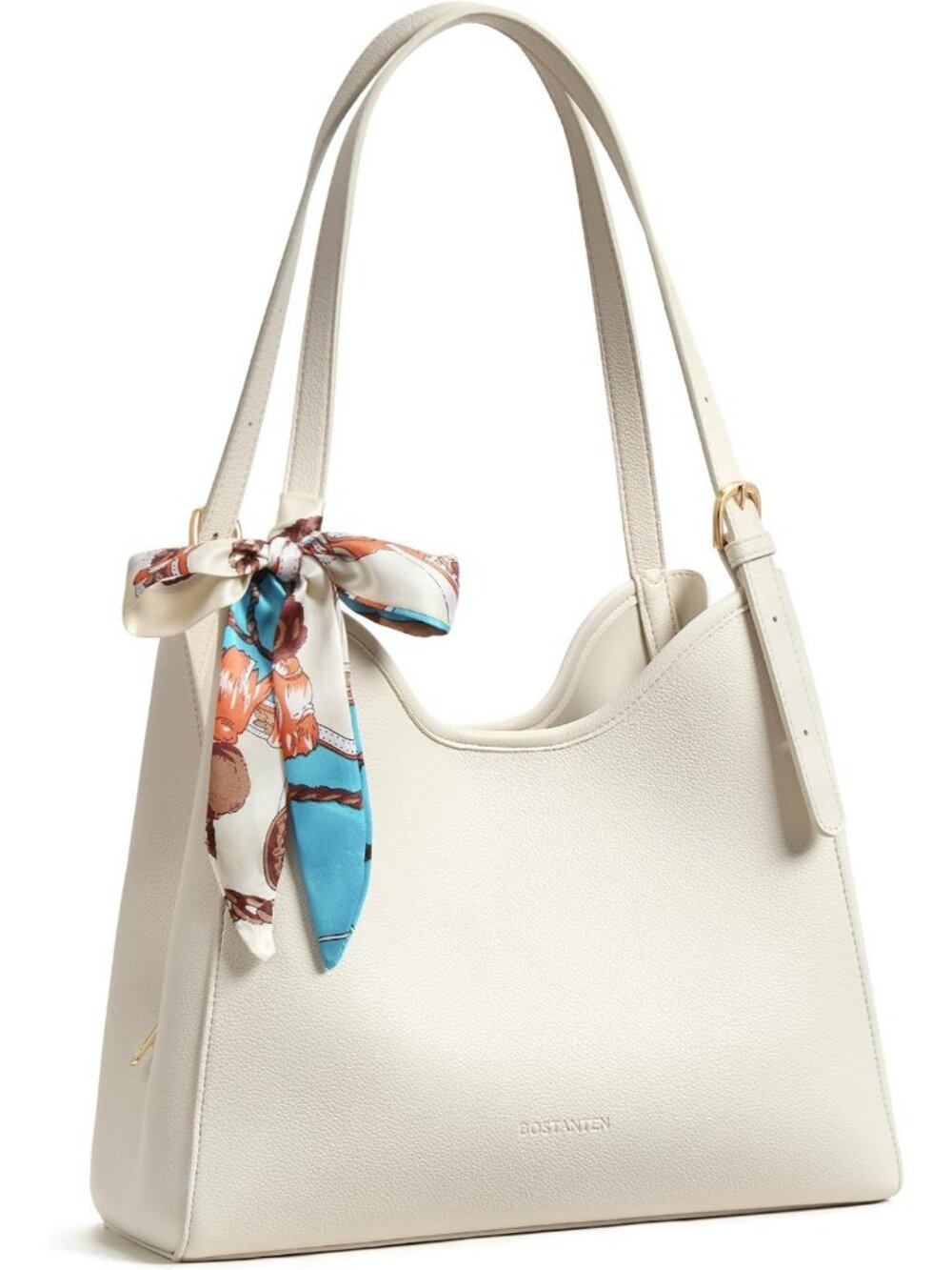 Stylish Leather Shoulder Bag for Women, 3-Compartment Handbag, Chic Purse